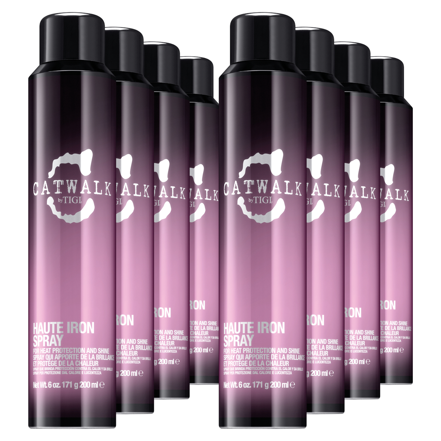 TIGI Catwalk HAUTE IRON Spray Hitzeschutz- und Glanzspray 8x 200 ml ...
